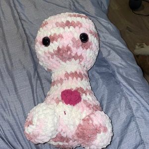 home made crochet plushee valentines theme